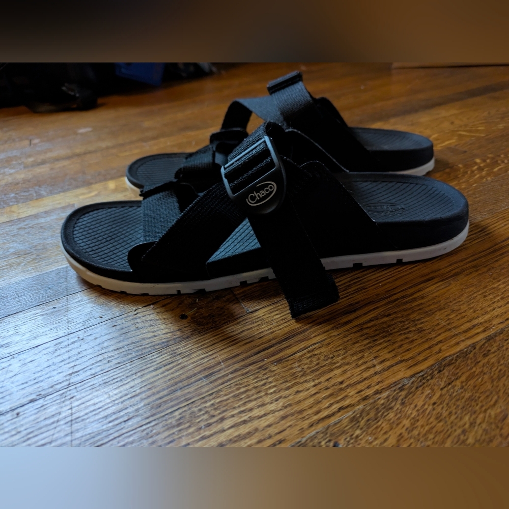 Black Chaco Lowdown Sandal Slide - Picture 2 of 5